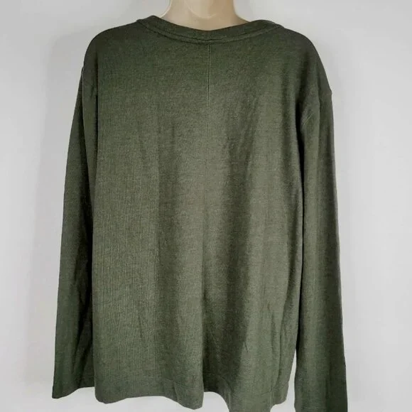 AVA & VIV Green Pullover Sweater Size 4X Long Sleeve V Neck ✨50% OFF BUNDLES 3+ - Picture 5 of 8